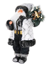 Maxi-Toys Дед Мороз в Белой Шубе с Фонариком, 32 см (MT-181624-32)