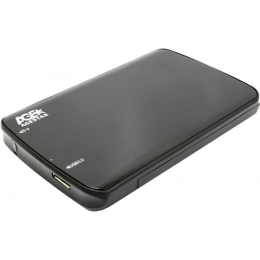 Внешний корпус для HDD/SSD AgeStar 31UB2A12C SATA пластик/алюминий черный 2.5"