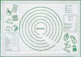 Bradex TK 0553 Набор 2 пр., коврик 66х46см, нож, силикон, пластик, зеленый