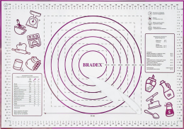 Bradex TK 0552 Набор 2 пр., коврик 66х46см, нож, силикон, пластик, фиолетовый