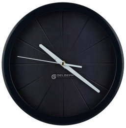 GelberkGL-905, Часы настенные, (285мм) Черный циферблат, черные