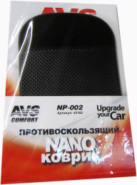 AVS NP-002 Противоскользящий коврик, 15х9 см. чёрный