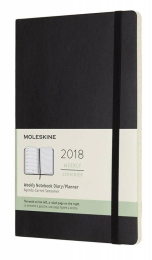 Еженедельник Moleskine CLASSIC WKNT LARGE SOFT 130х210мм 144стр. мягкая обложка черный