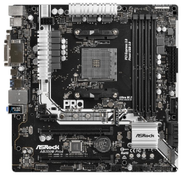 Материнская плата Asrock AB350M PRO4 Soc-AM4 AMD B350 4xDDR4 mATX AC`97 8ch(7.1) GbLAN RAID+VGA+DVI+HDMI