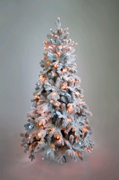 Crystal Trees Габи, Искусственная Ель заснеженная с вплетенной гирляндой 120 см. (KP3212SL)