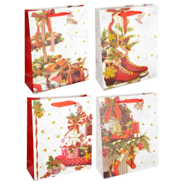 Сноу Бум Новогодний пакет, плотный с рисунком, (26х32х10 см) арт.0325