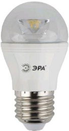ЭРА LED smd P45-7w-827-E27 Clear, теплый свет, лампа светодиодная
