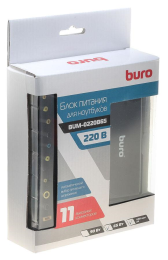 Блок питания Buro BUM-0220B65 автоматический 65W 12V-20V 11-connectors 3.25A 1xUSB 2.1A от бытовой электросети