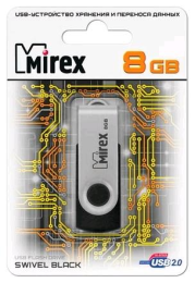 Mirex Swivel, USB 2.0,8ГБ  Черный