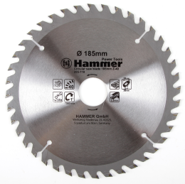Hammer Csb wd 185мм*40*30/20мм, Круг пильный твердосплавный