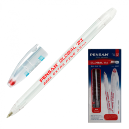 PenSan "Global" Ручка шариковая красная, 0,5мм. (12), (126963), (2221-3 / 142704)