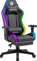 Defender Watcher, Игровое кресло, подсветка, полиуретан, чёрный