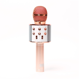 Караоке-микрофон B52 KM-130P, 3Вт, АКБ 800мА/ч, BT (до10м), USB, беспр.микроф. розовый