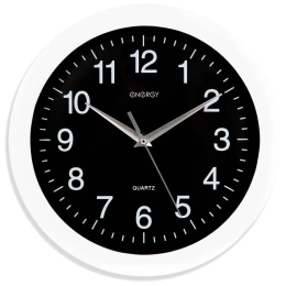 Energy ЕС-03, Настенные часы, черный циферблат, круг, 27,5 см (009303)