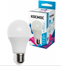 Лампа светодиодная Космос A60 E27 11W 4500К 200-240V груша матовая (LkecLED11wA60E2745)