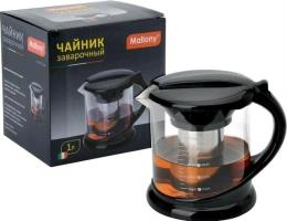 Mallony Чайник заварочный Decotto-1000 с пластик ручкой, фильтр из нерж ст, 1 л 910108