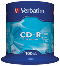 CD-R Verbatim 700Mb 52x Cake Box (100шт) (43411)