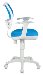 Кресло детское Бюрократ CH-W797/LB/TW-55 спинка сетка голубой сиденье голубой TW-55 (пластик белый)