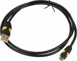 Кабель 2A Smooth Connector microUSB B (m) USB A(m) 1м черный