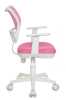 Кресло детское Бюрократ CH-W797/PK/TW-13A спинка сетка розовый сиденье розовый TW-13A колеса белый/розовый (пластик белый) - фото 117745