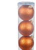 Morozko Набор пластиковых  шаров "Радужный Laser" оранжевый (набор х 3 шт) , 85 мм - фото 123542