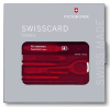 Швейцарская карта Victorinox SwissCard Classic (0.7100.T) красный полупрозрачный коробка подарочная - фото 133212
