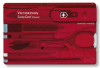 Швейцарская карта Victorinox SwissCard Classic (0.7100.T) красный полупрозрачный коробка подарочная - фото 133213