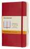 Блокнот Moleskine CLASSIC SOFT QP611F2 90x140мм 192стр. линейка мягкая обложка фиксирующая резинка красный - фото 142268