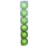 Morozko Набор пластиковых  шаров "Радужный Laser" зеленый (набор х 6 шт) (16),65мм - фото 147326