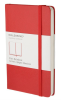 Блокнот Moleskine CLASSIC QP062R Large 130х210мм 240стр. нелинованный твердая обложка фиксирующая резинка красный - фото 189328