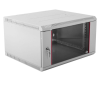 Шкаф коммутационный ЦМО ШРН-6.650 6U 600x650мм пер.дв.стекл несъемн.бок.пан. 50кг серый - фото 191517