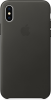 Apple Кожаный чехол Leather Case для iPhone X, цвет (Charcoal Gray) угольно-серый(MQTF2ZM/A) - фото 31807