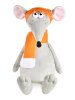 Мягкая  игрушка Maxi-Toys Крыс Денис в Оранжевой Шапке и Шарфе, 28 см - фото 38866