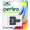 Perfeo microSDXC 64GB Class 10+adapter - фото 39919