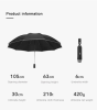 Xiaomi Zuodu, Автоматический зонт с фонарем (черный) - фото 730870