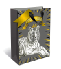 Magic Time Подарочный пакет "Белый тигр в шарфе" 140 г/м2, 26*32,*12,7 см. (86262) - фото 731377