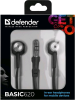 Defender Basic 620, Наушники вставки, чёрный - фото 731722