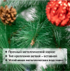 Золотая Сказка"Velvet Pinewood" новогодняя ель, 210 см, с инеем и шишками, ПВХ пленка (591705) - фото 752278