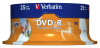 DVD-R Verbatim 4.7Gb 16x Cake Box (25шт) Printable (43538) - фото 8910