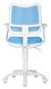 Кресло детское Бюрократ CH-W797/LB/TW-55 спинка сетка голубой сиденье голубой TW-55 (пластик белый) - фото 94182